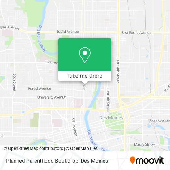 Planned Parenthood Bookdrop map