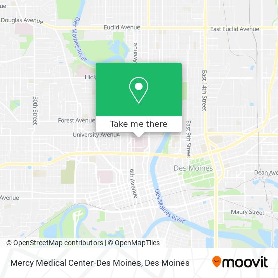 Mercy Medical Center-Des Moines map