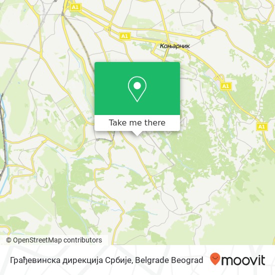 Грађевинска дирекција Србије map