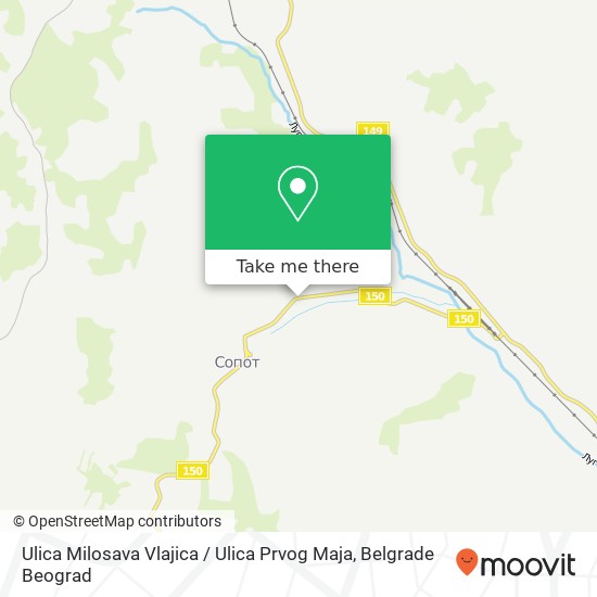 Ulica Milosava Vlajica / Ulica Prvog Maja map