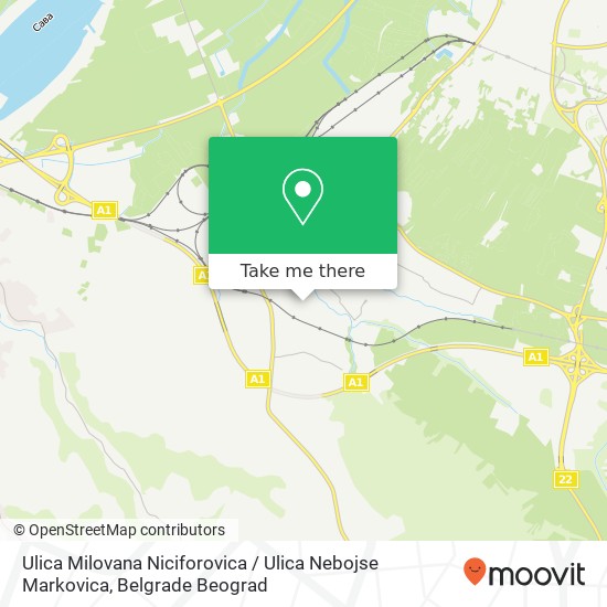 Ulica Milovana Niciforovica / Ulica Nebojse Markovica map