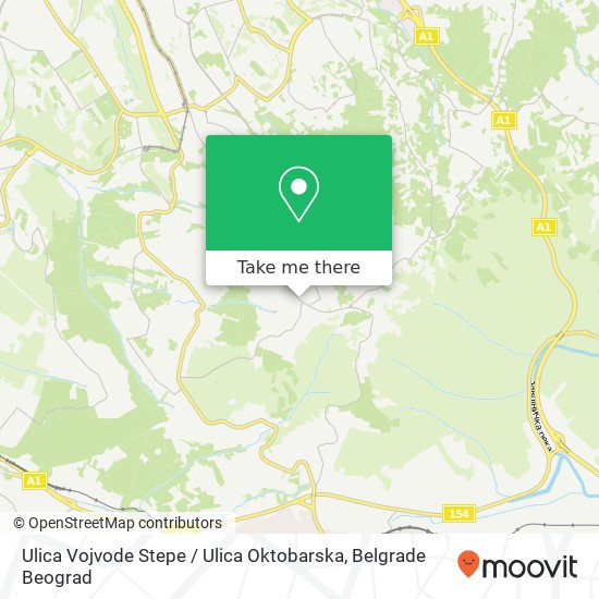 Ulica Vojvode Stepe / Ulica Oktobarska map