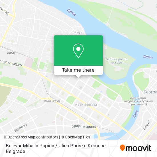Bulevar Mihajla Pupina / Ulica Pariske Komune map