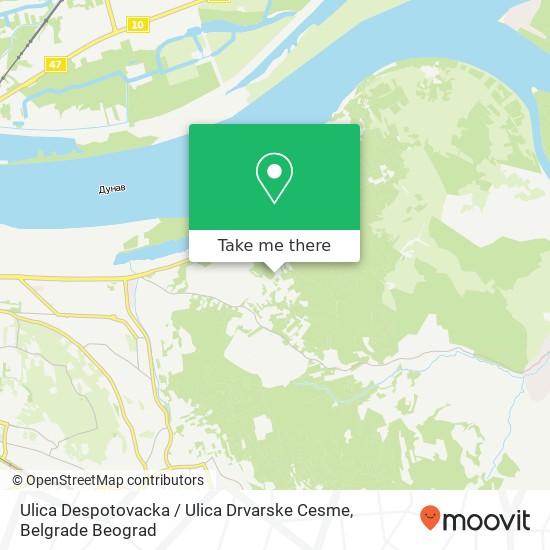 Ulica Despotovacka / Ulica Drvarske Cesme map