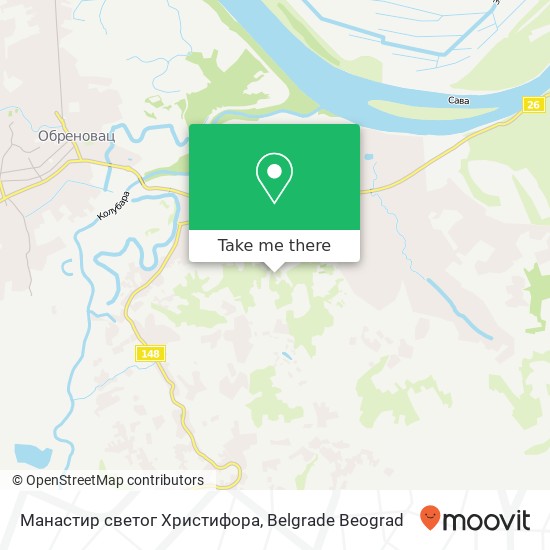 Манастир светог Христифора map