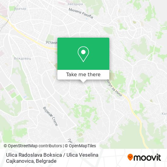 Ulica Radoslava Boksica / Ulica Veselina Cajkanovica map