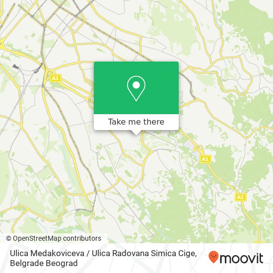 Ulica Medakoviceva / Ulica Radovana Simica Cige map