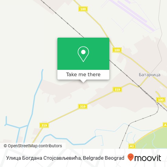 Улица Богдана Стојсављевића map