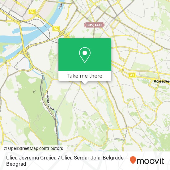 Ulica Jevrema Grujica / Ulica Serdar Jola map