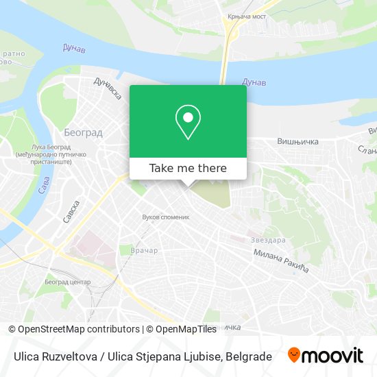 Ulica Ruzveltova / Ulica Stjepana Ljubise map