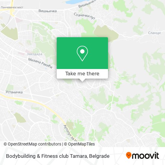 Bodybuilding & Fitness club Tamara map