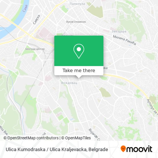 Ulica Kumodraska / Ulica Kraljevacka map