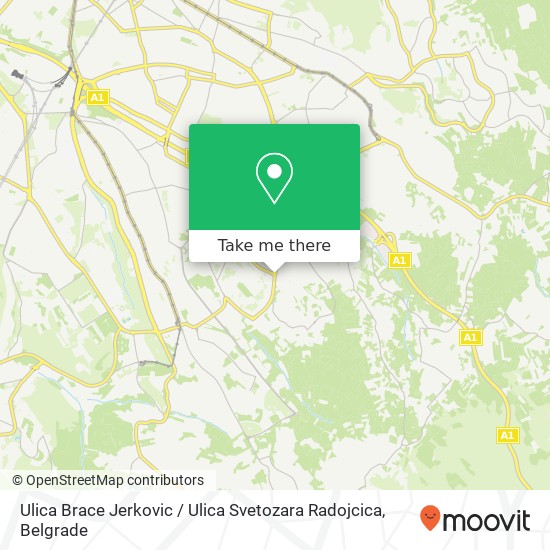 Ulica Brace Jerkovic / Ulica Svetozara Radojcica map