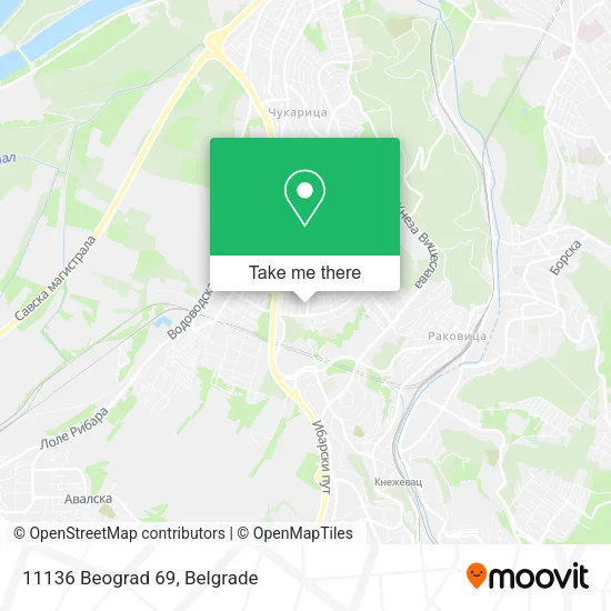 11136 Beograd 69 map