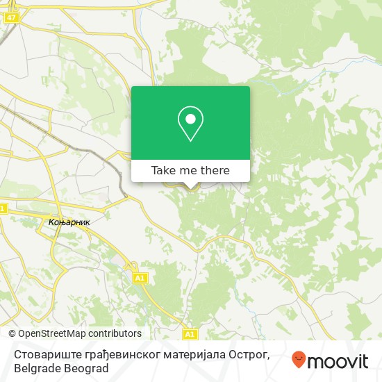 Стовариште грађевинског материјала Острог map