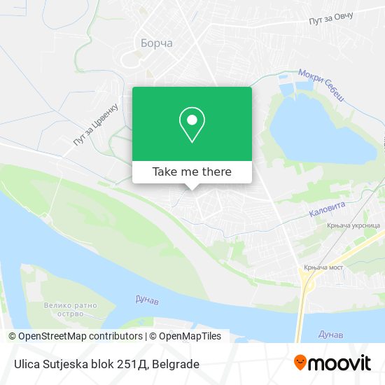 Ulica Sutjeska blok 251Д map