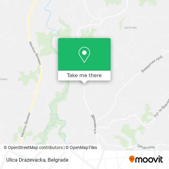 Ulica Drazevacka map