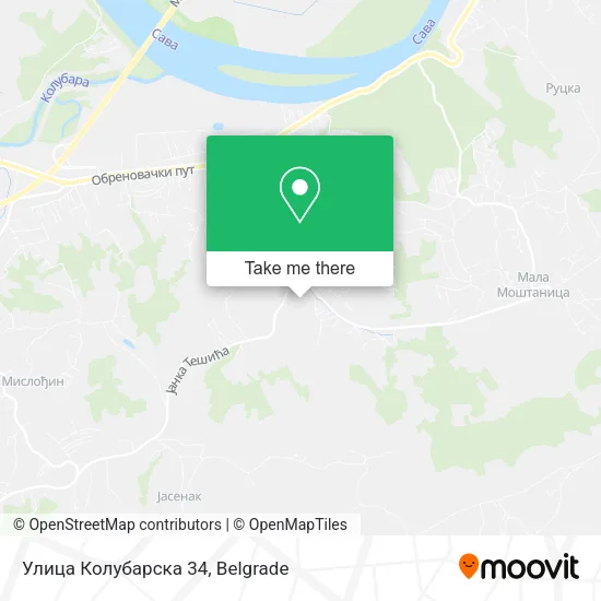 Улица Колубарска 34 map