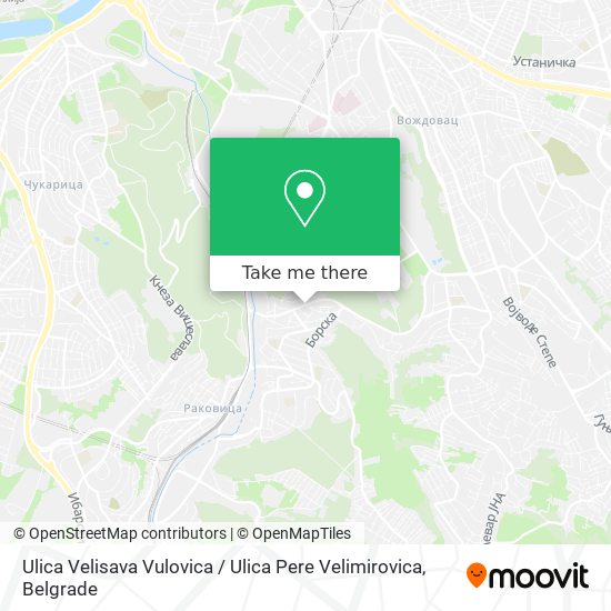 Ulica Velisava Vulovica / Ulica Pere Velimirovica map