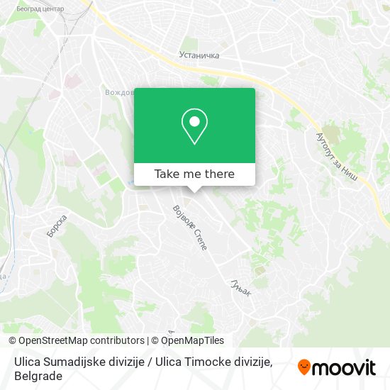 Ulica Sumadijske divizije / Ulica Timocke divizije map