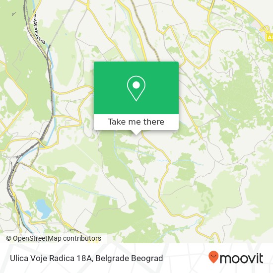 Ulica Voje Radica 18А map