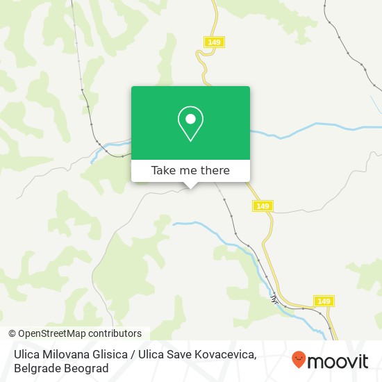 Ulica Milovana Glisica / Ulica Save Kovacevica map