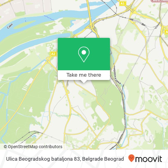 Ulica Beogradskog bataljona 83 map