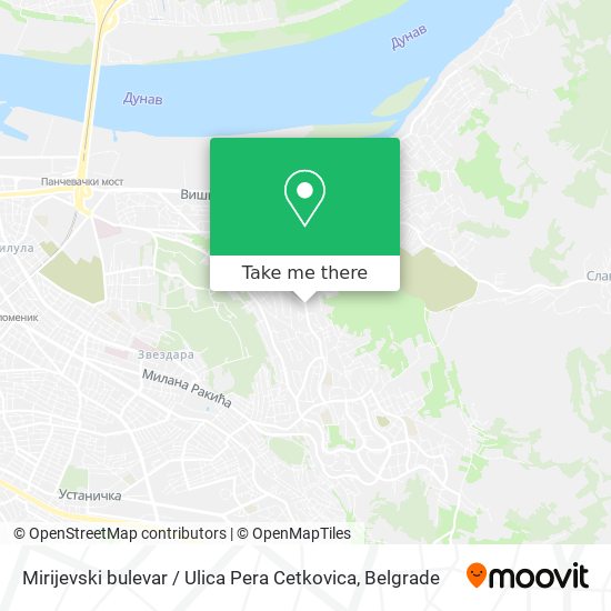 Mirijevski bulevar / Ulica Pera Cetkovica map