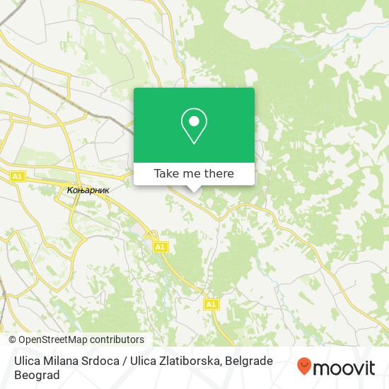 Ulica Milana Srdoca / Ulica Zlatiborska map