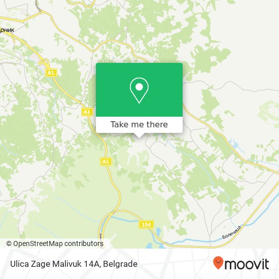 Ulica Zage Malivuk 14А map