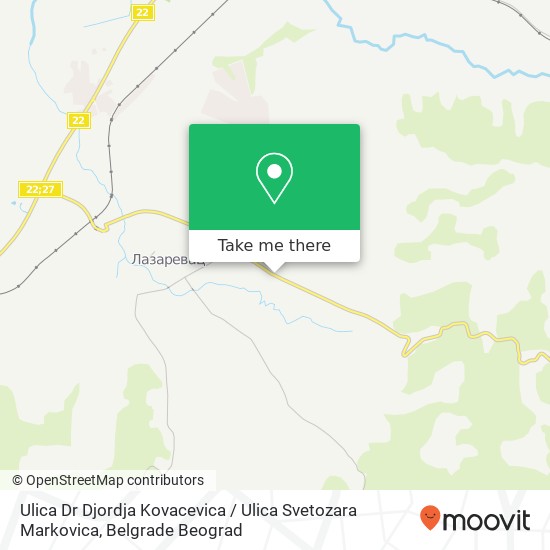 Ulica Dr Djordja Kovacevica / Ulica Svetozara Markovica map