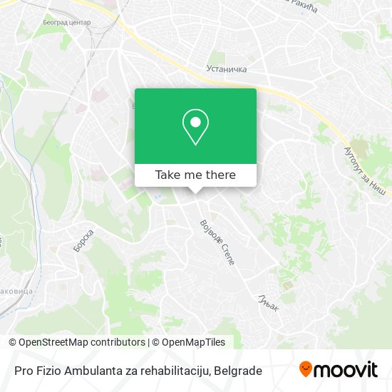 Pro Fizio Ambulanta za rehabilitaciju map