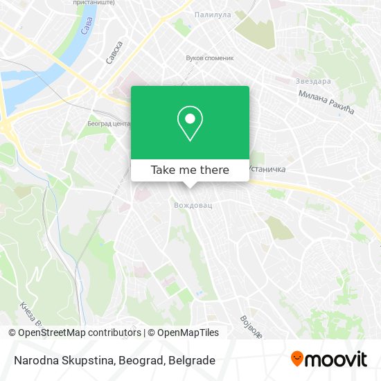 Narodna Skupstina, Beograd map