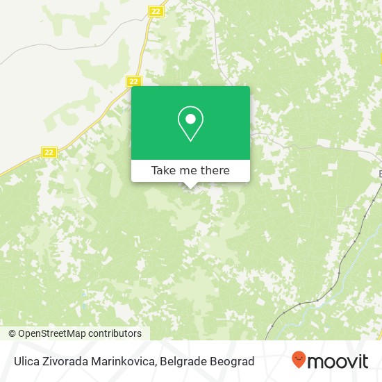 Ulica Zivorada Marinkovica map