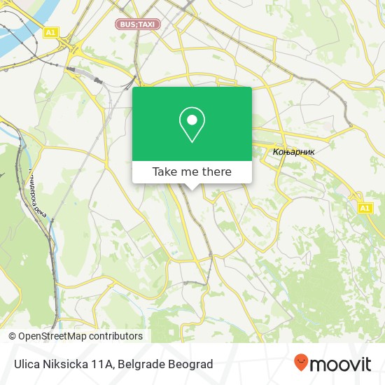 Ulica Niksicka 11А map