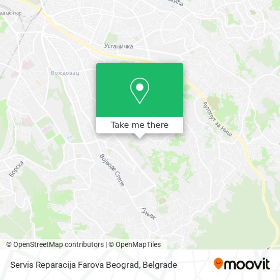 Servis Reparacija Farova Beograd map