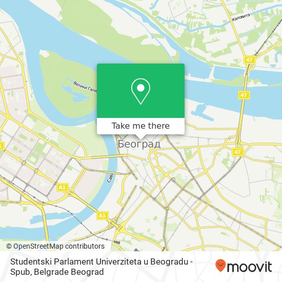 Studentski Parlament Univerziteta u Beogradu - Spub map