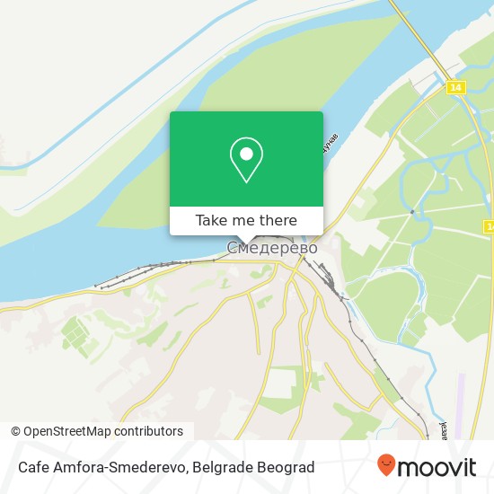 Cafe Amfora-Smederevo map