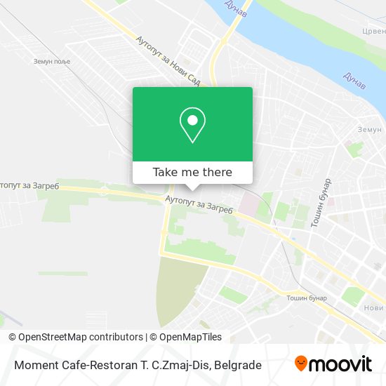 Moment Cafe-Restoran T. C.Zmaj-Dis map