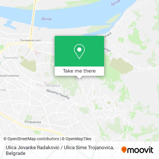 Ulica Jovanke Radakovic / Ulica Sime Trojanovica map
