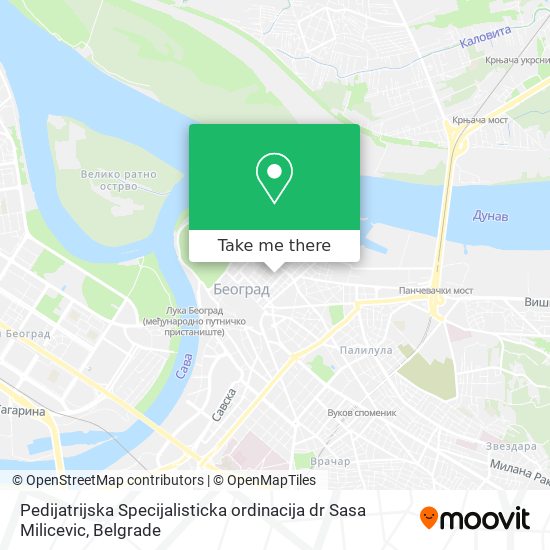Pedijatrijska Specijalisticka ordinacija dr Sasa Milicevic map