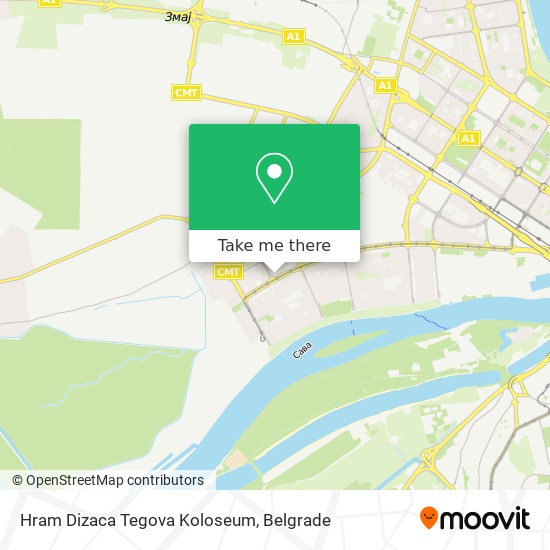 Hram Dizaca Tegova Koloseum map