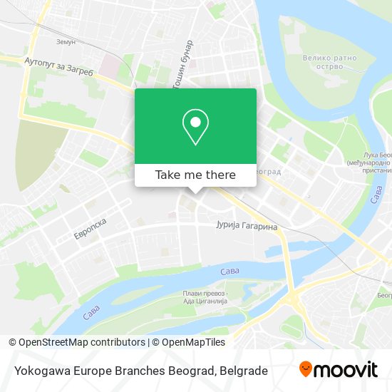 Yokogawa Europe Branches Beograd map