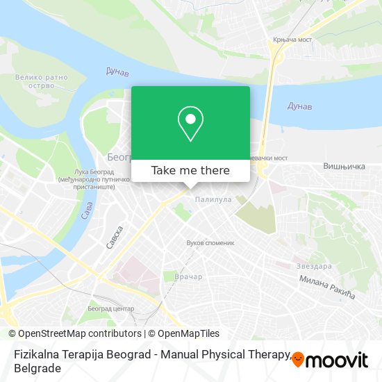 Fizikalna Terapija Beograd - Manual Physical Therapy map