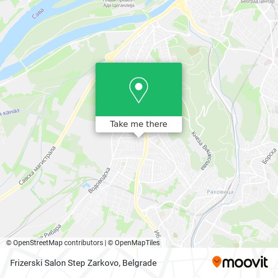 Frizerski Salon Step Zarkovo map