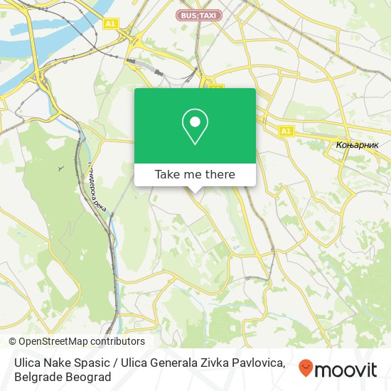 Ulica Nake Spasic / Ulica Generala Zivka Pavlovica map