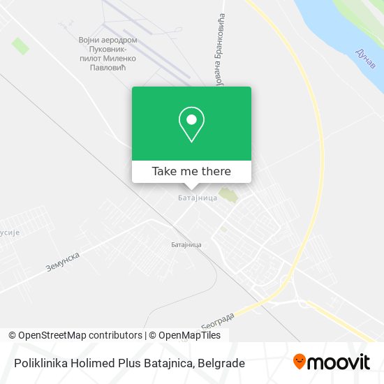 Poliklinika Holimed Plus Batajnica map