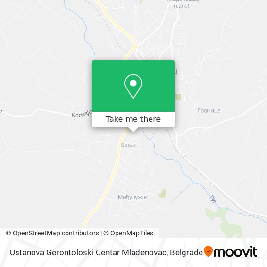 Ustanova Gerontološki Centar Mladenovac map