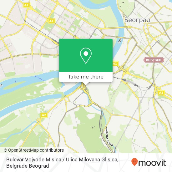 Bulevar Vojvode Misica / Ulica Milovana Glisica map