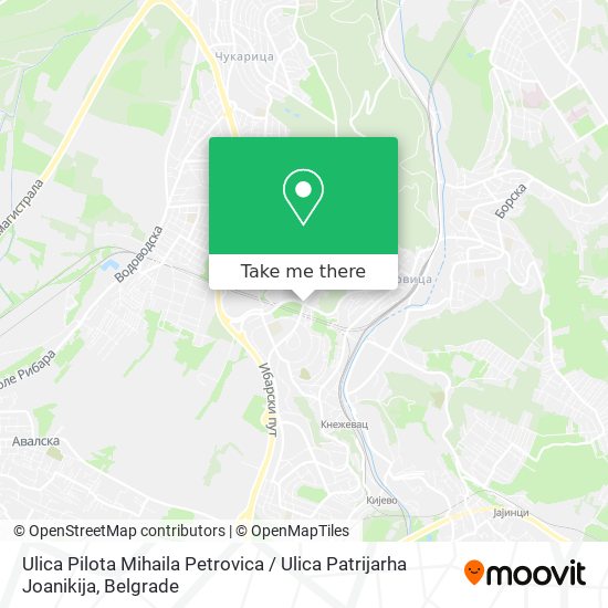 Ulica Pilota Mihaila Petrovica / Ulica Patrijarha Joanikija map